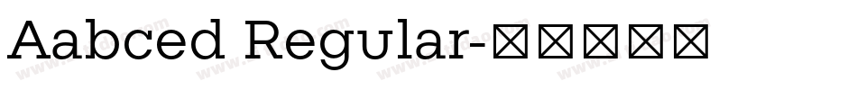 Aabced Regular字体转换